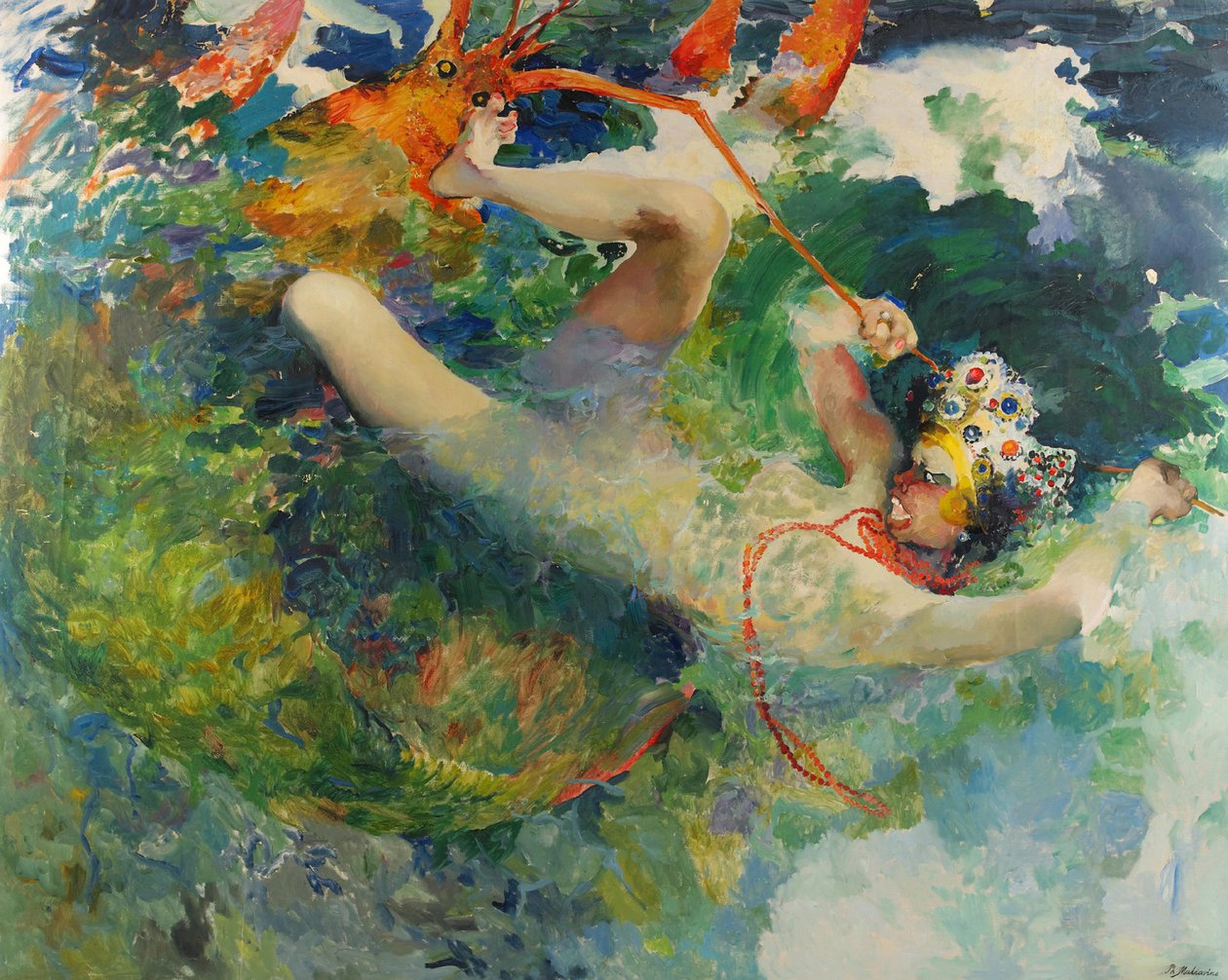 Princesa Vasilisa y la langosta gigante después del cuento de hadas El pájaro de fuego y la princesa Vasilisa de Filipp Andreevic Maljavin