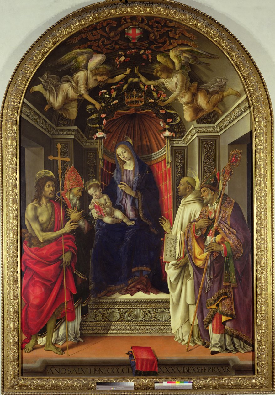 Madonna y Niño con Santos, 1486 de Filippino Lippi