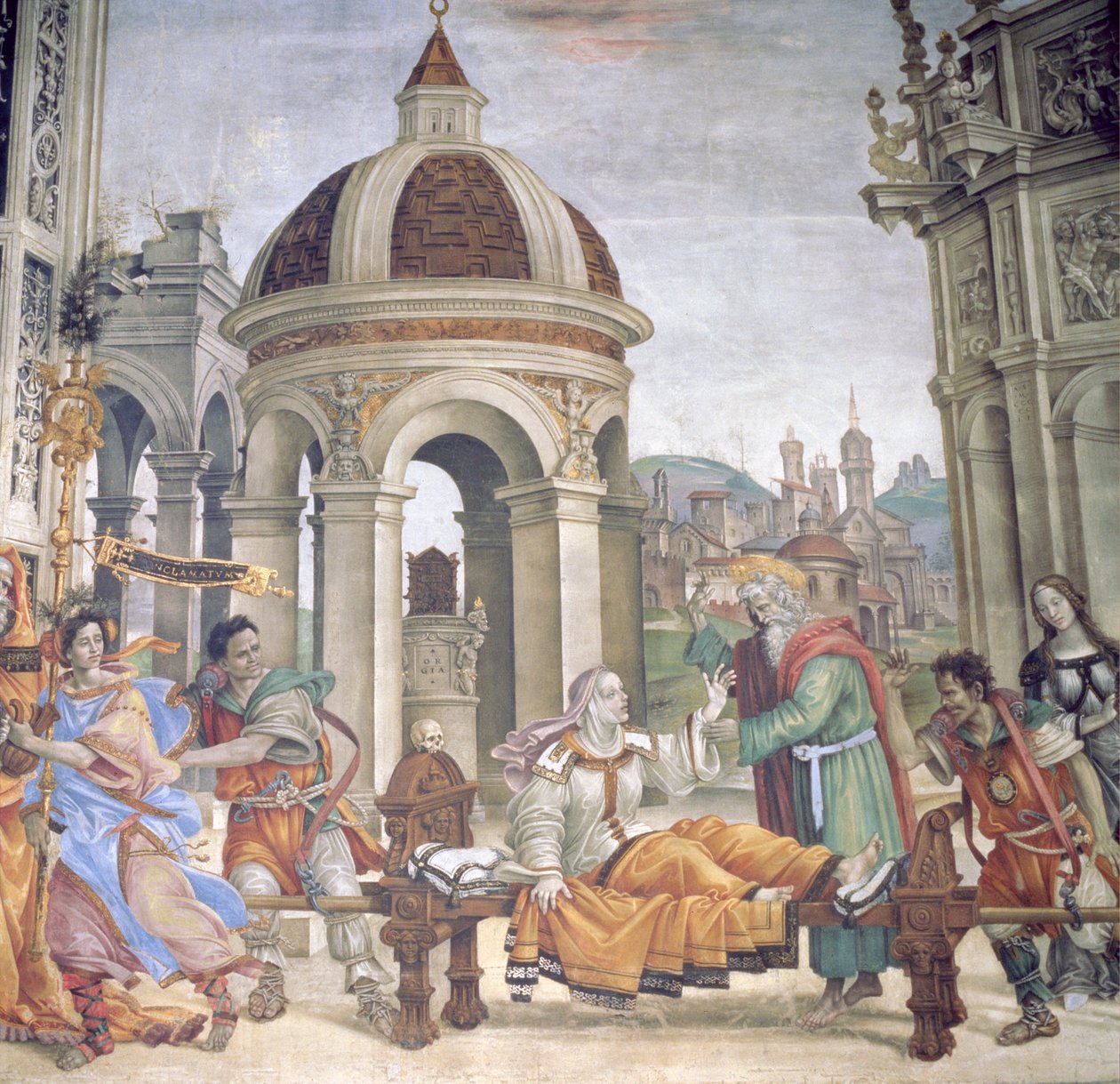 La resurrección de Drusiana, de la Capilla Strozzi, 1502 de Filippino Lippi