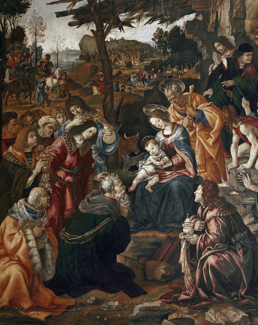 Adoración de los Magos - Retablo de San Donato de Filippino Lippi