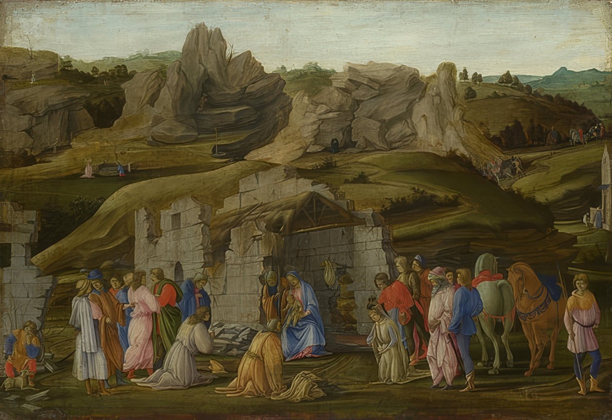 La adoración de los Reyes. Alrededor de 1480 de Filippino Lippi