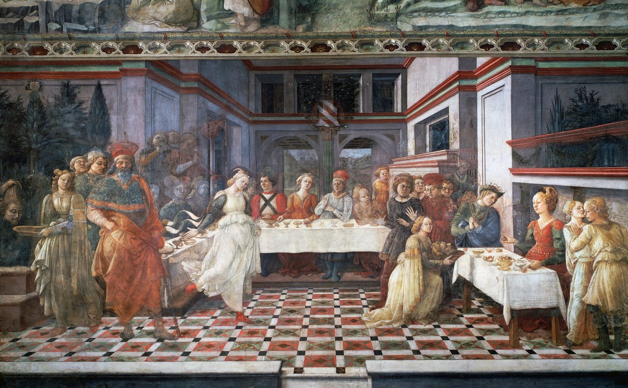 El banquete de Herodes o la danza de Salomé de Filippino Lippi