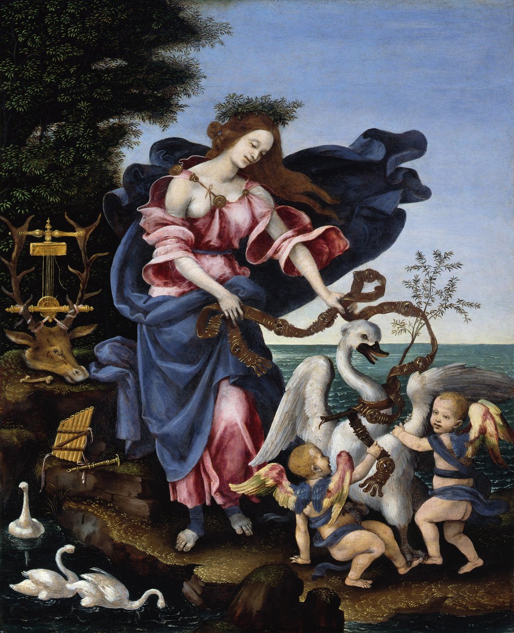 Italiano: Alegoría de la música Alegoría de la música (Erato) de Filippino Lippi
