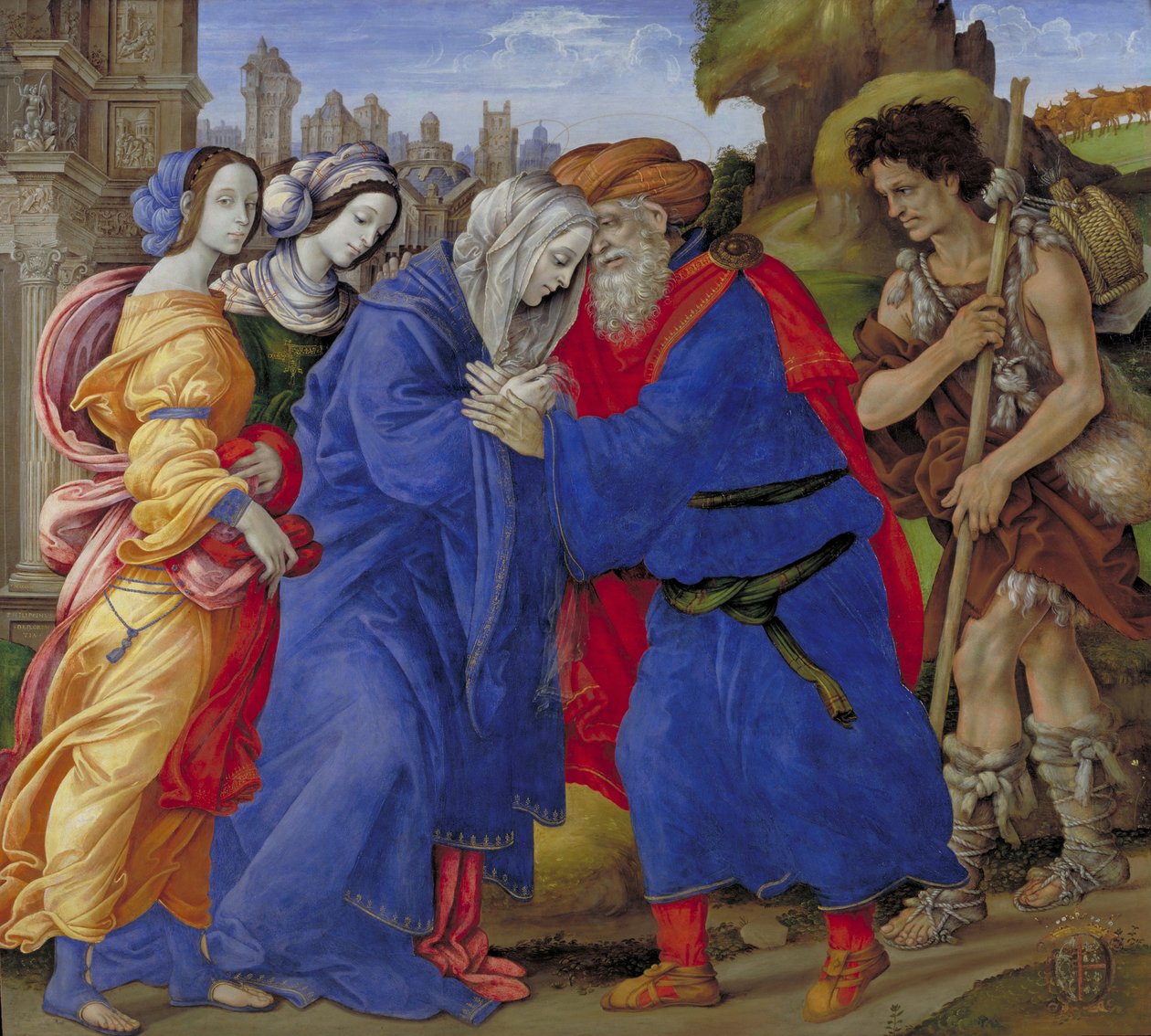 Encuentro de los Santos Joaquín y Ana en la Puerta Dorada, 1497 de Filippino Lippi