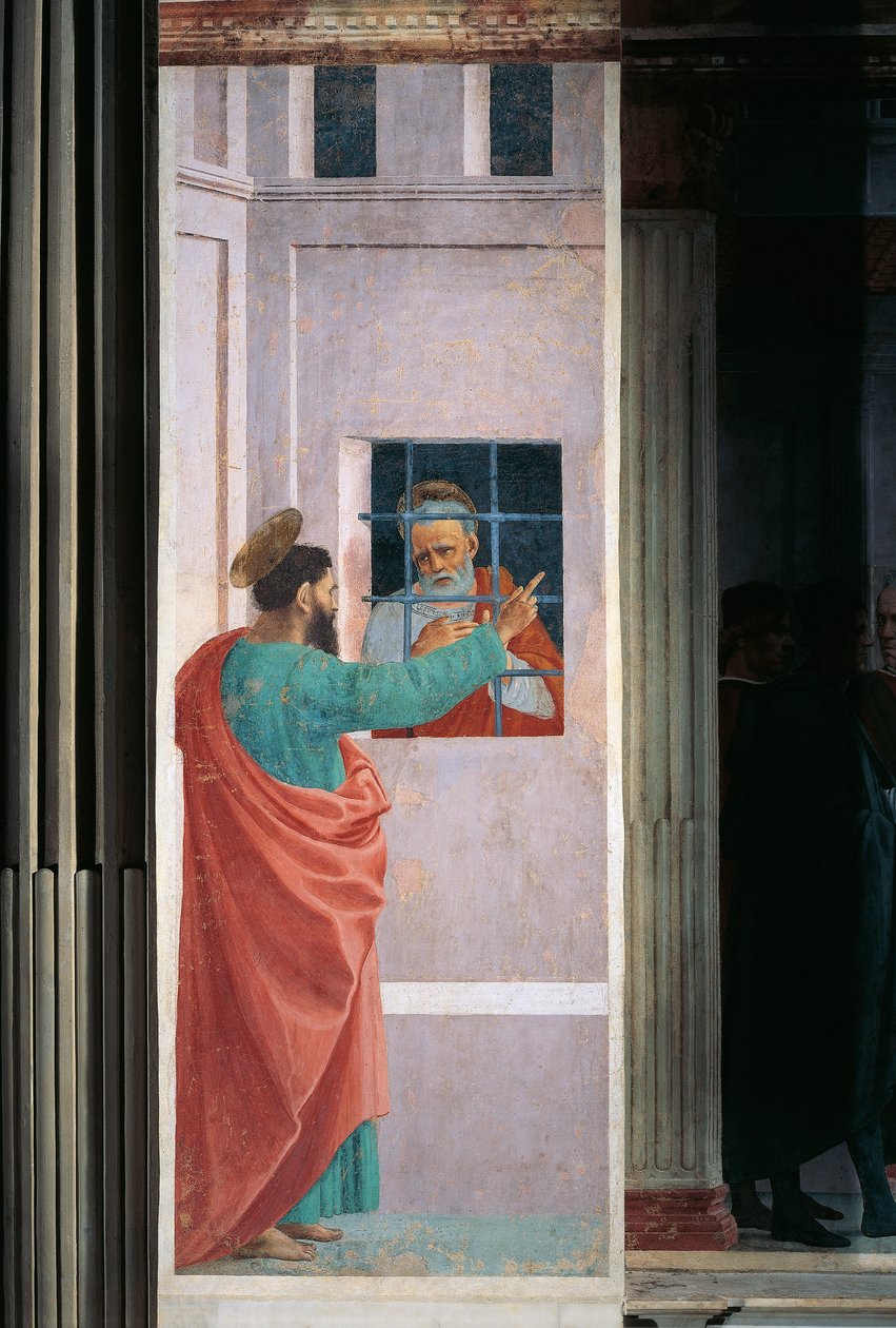 San Pablo visitando a San Pedro en prisión, por Filippino Lippi de Filippino Lippi