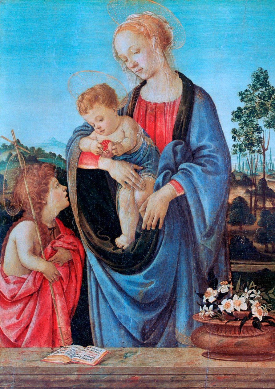 La Virgen y el Niño con San Juan, 1480 de Filippino Lippi