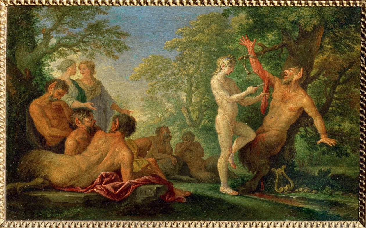 Le supplice de Marsyas - El castigo de Marsyas, Cobre ... de Filippo (circle of) Lauri