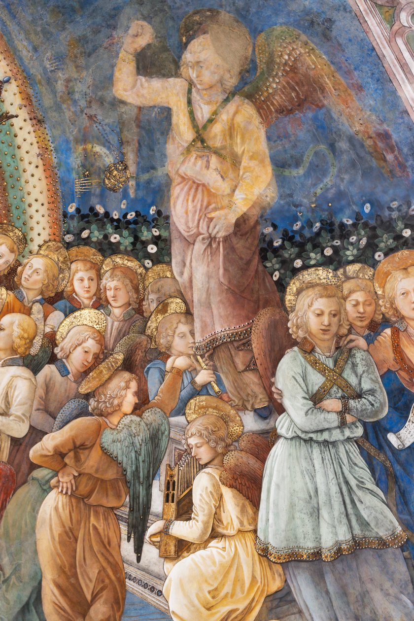 Ángeles, detalle de la Coronación de María de Filippo Lippi