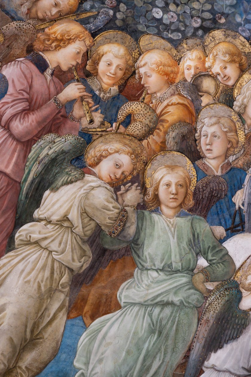 Ángeles, detalle de la Coronación de María de Filippo Lippi