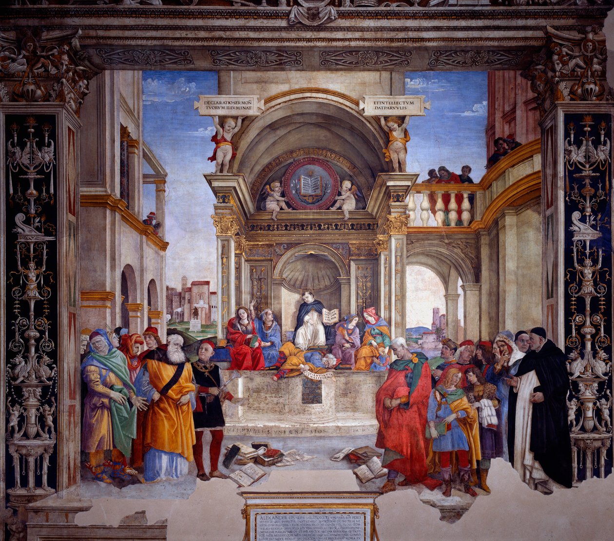 Triunfo de Santo Tomás de Aquino sobre los herejes de Filippo Lippi