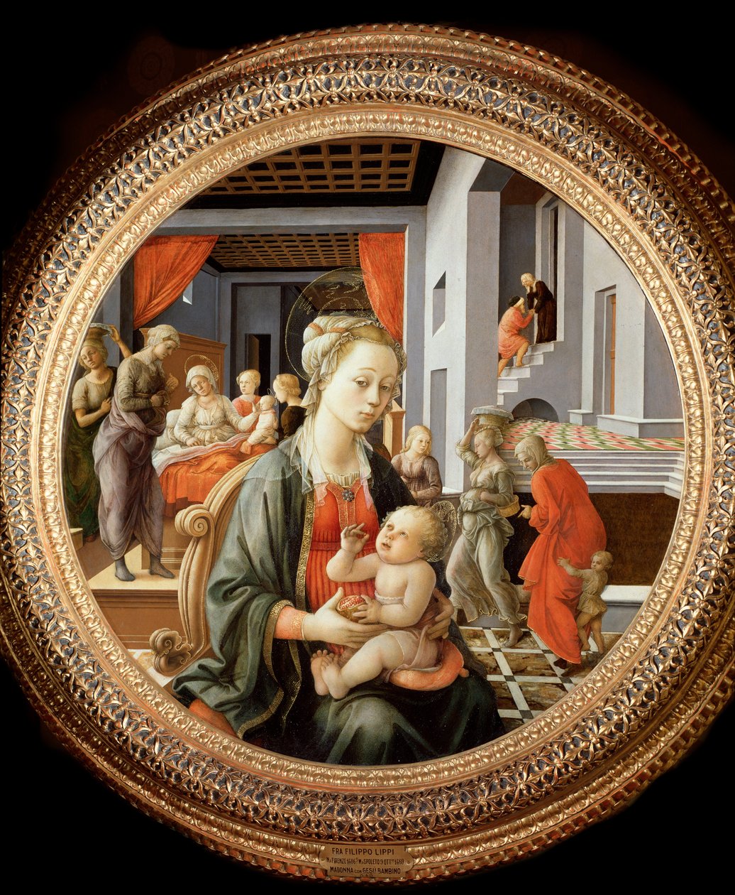 Virgen con niño y Escenas de la Vida de Santa Ana de Filippo Lippi