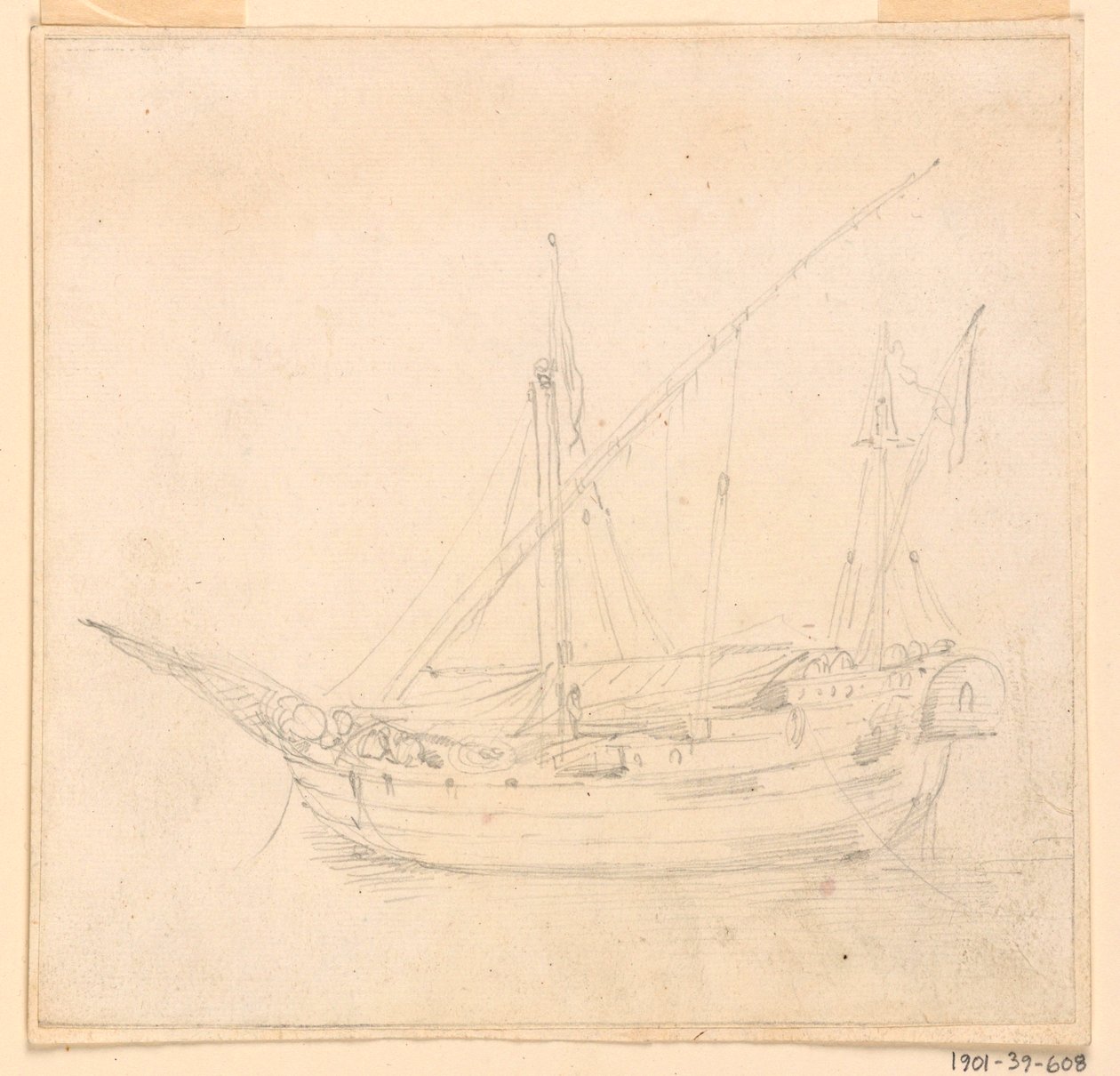 Dibujo, Un velero, ca. 1780 de Filippo Marchionni