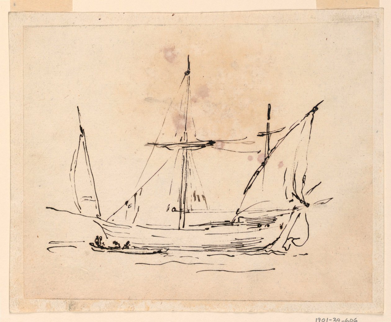 Dibujo, Un velero, 1770-1800 de Filippo Marchionni