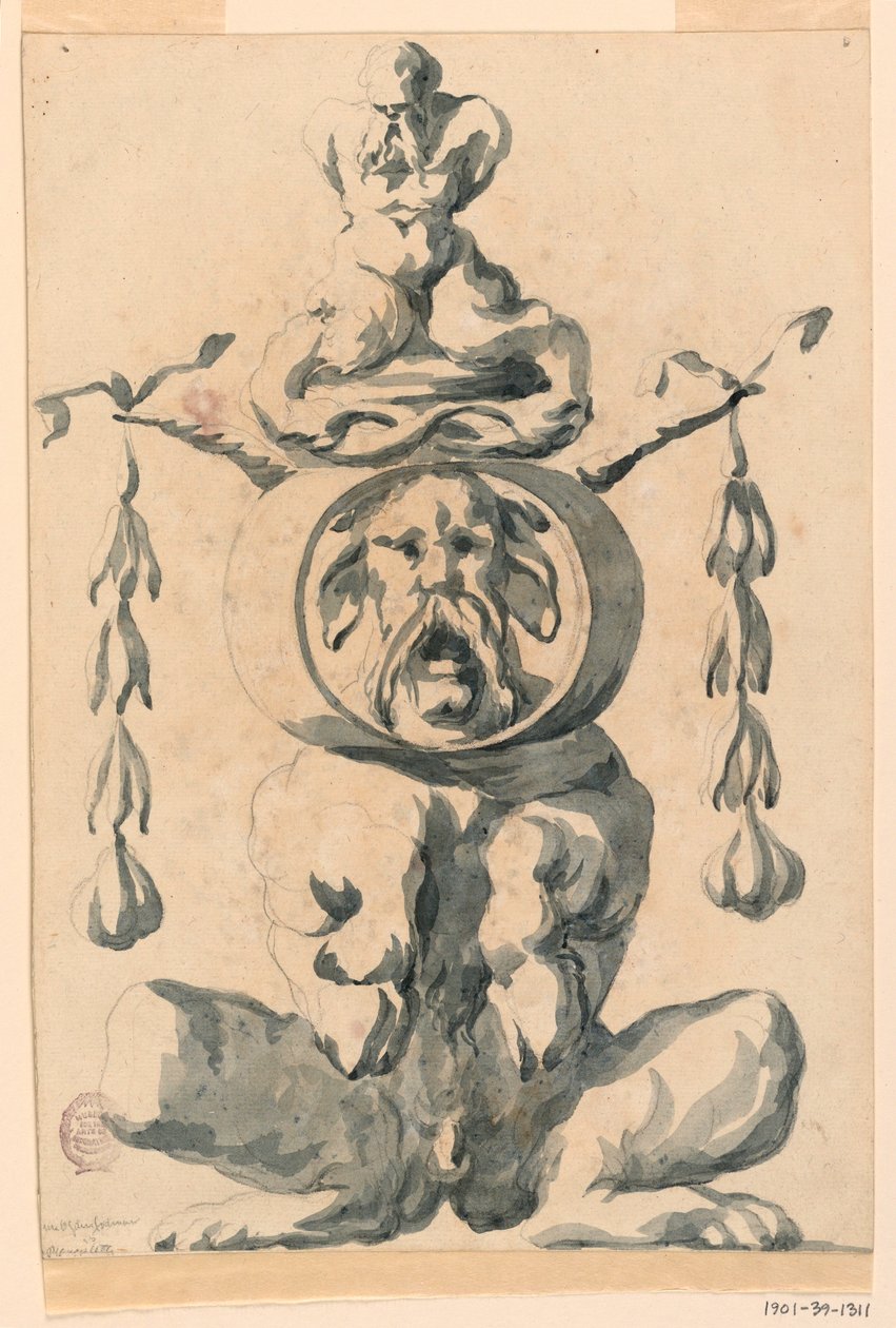 Dibujo, Figura grotesca, 1550-1625 de Filippo Marchionni