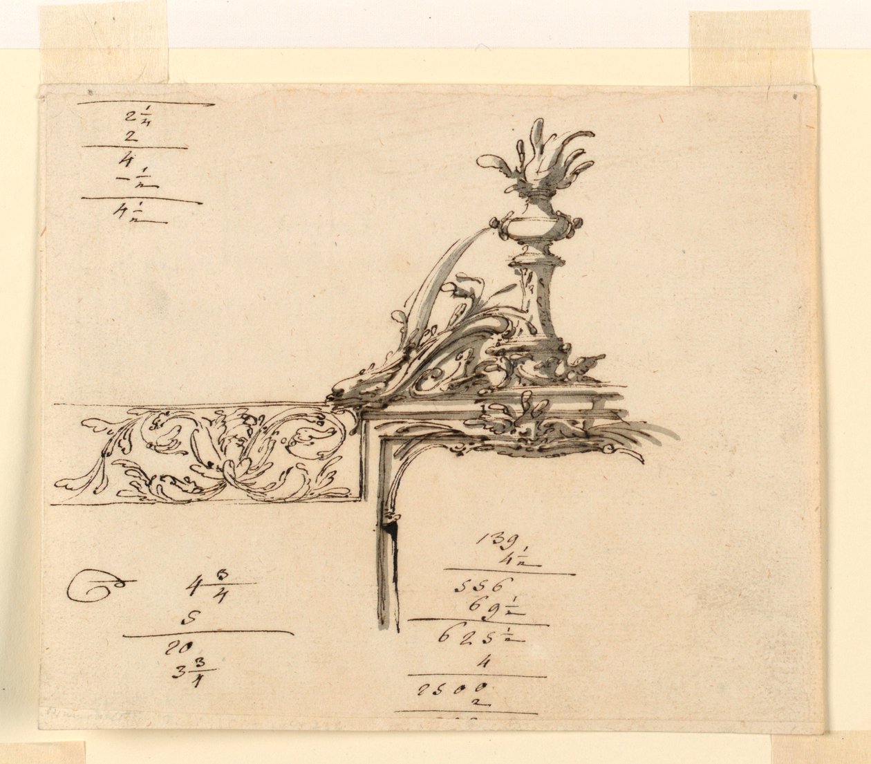 Dibujo, Proyecto de marco, 1750-75 de Filippo Marchionni