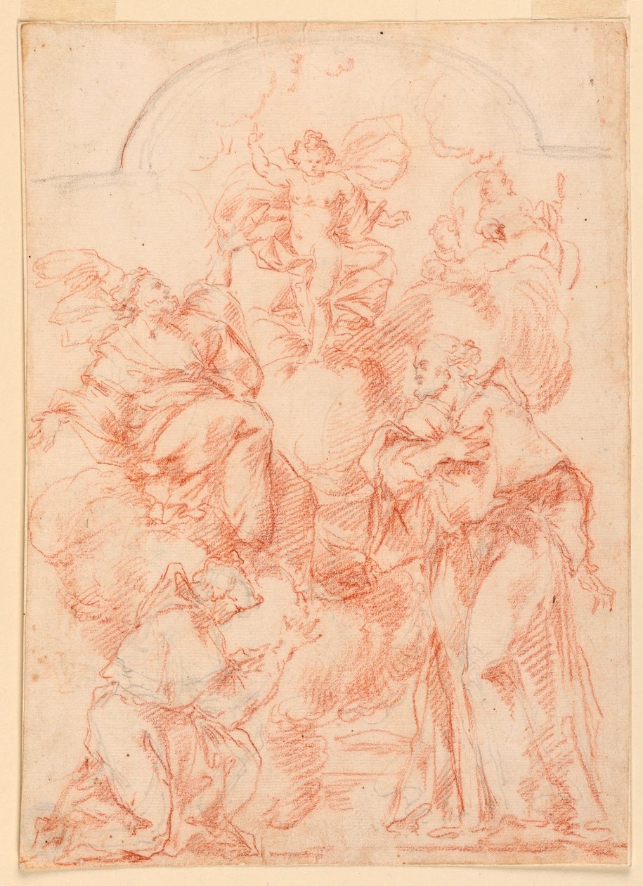 Dibujo, Estudio para una pintura de altar con el Niño Jesús, 1750-1800 de Filippo Marchionni