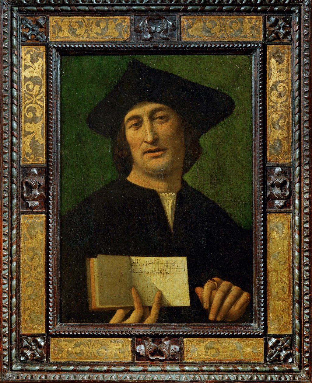 Retrato de un músico de Filippo Mazzola or Mazzola dell