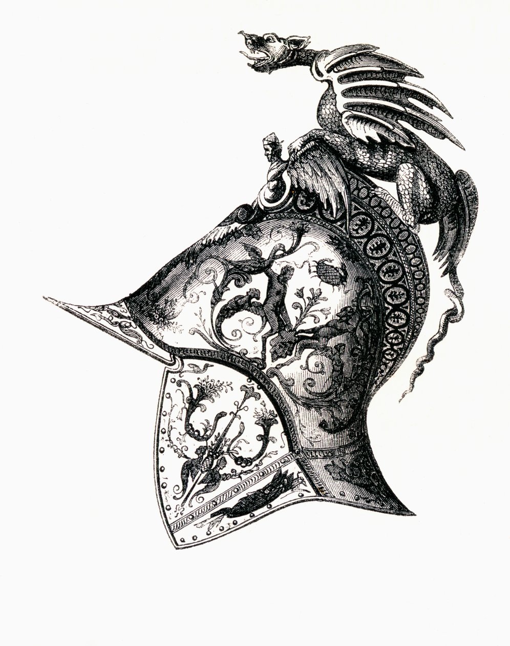 Casco damasquinado del Rey Francisco I de Francia, 1855 de Filippo Negroli