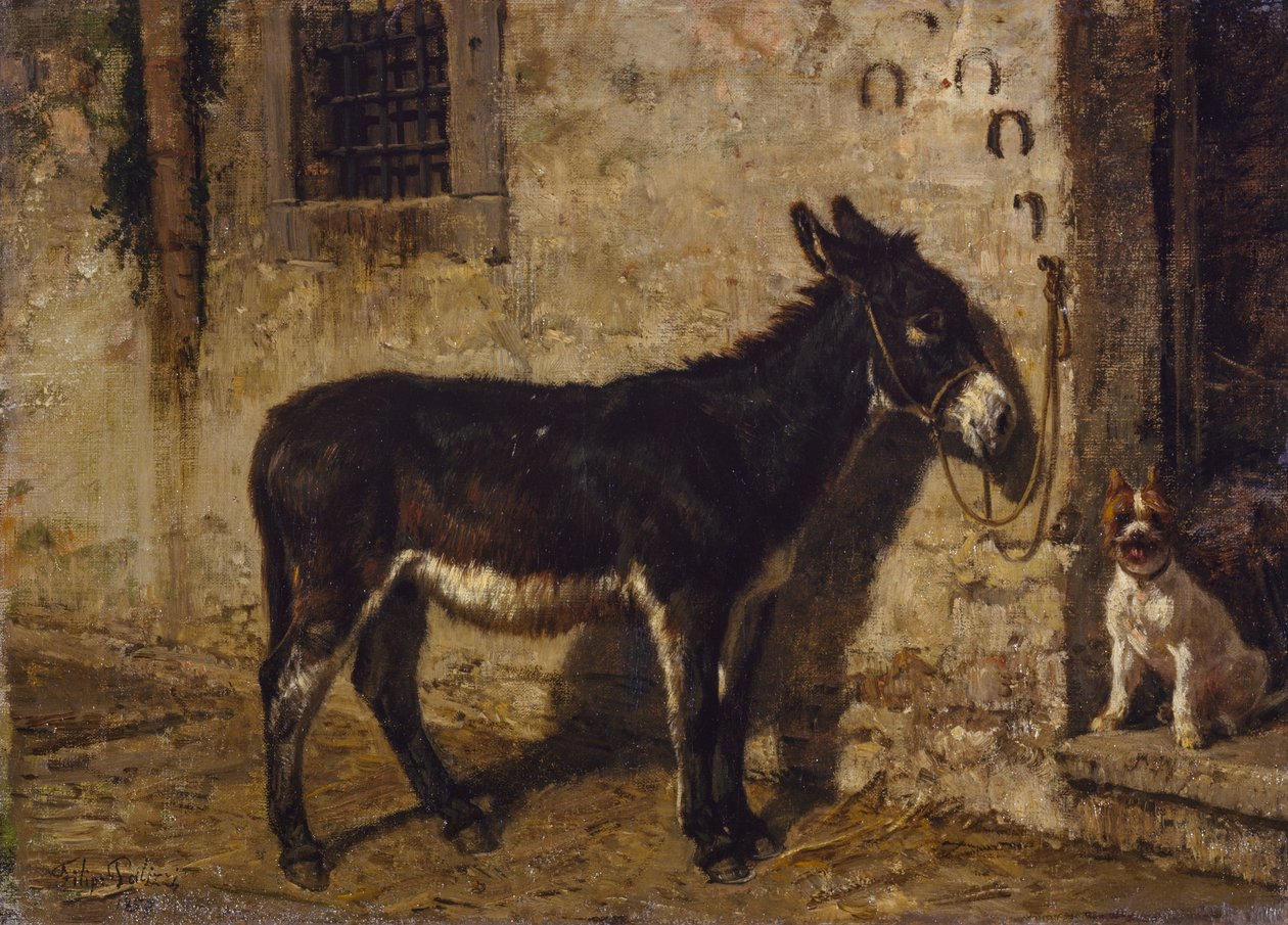 En la puerta de casa de Filippo Palizzi