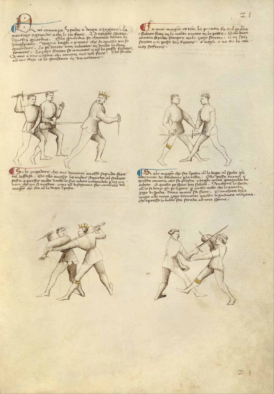 Combate con Daga y Espada de Fiore Furlan dei Liberi da Premariacco