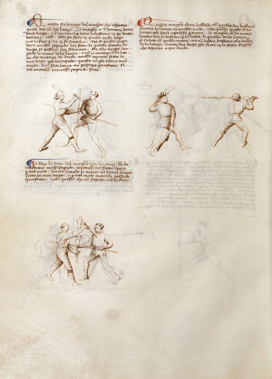 J. Paul Getty Museum Ms. Ludwig XV 13, folio 31v (Venecia, principios del siglo XV, 279x206 mm) de Fiore dei Liberi