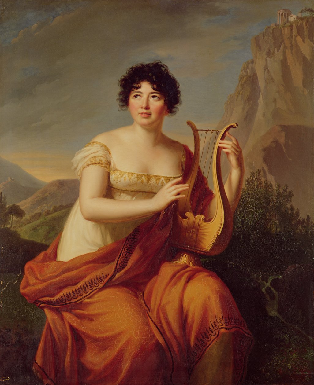 Madame de Stael como Corinne de Firmin Massot