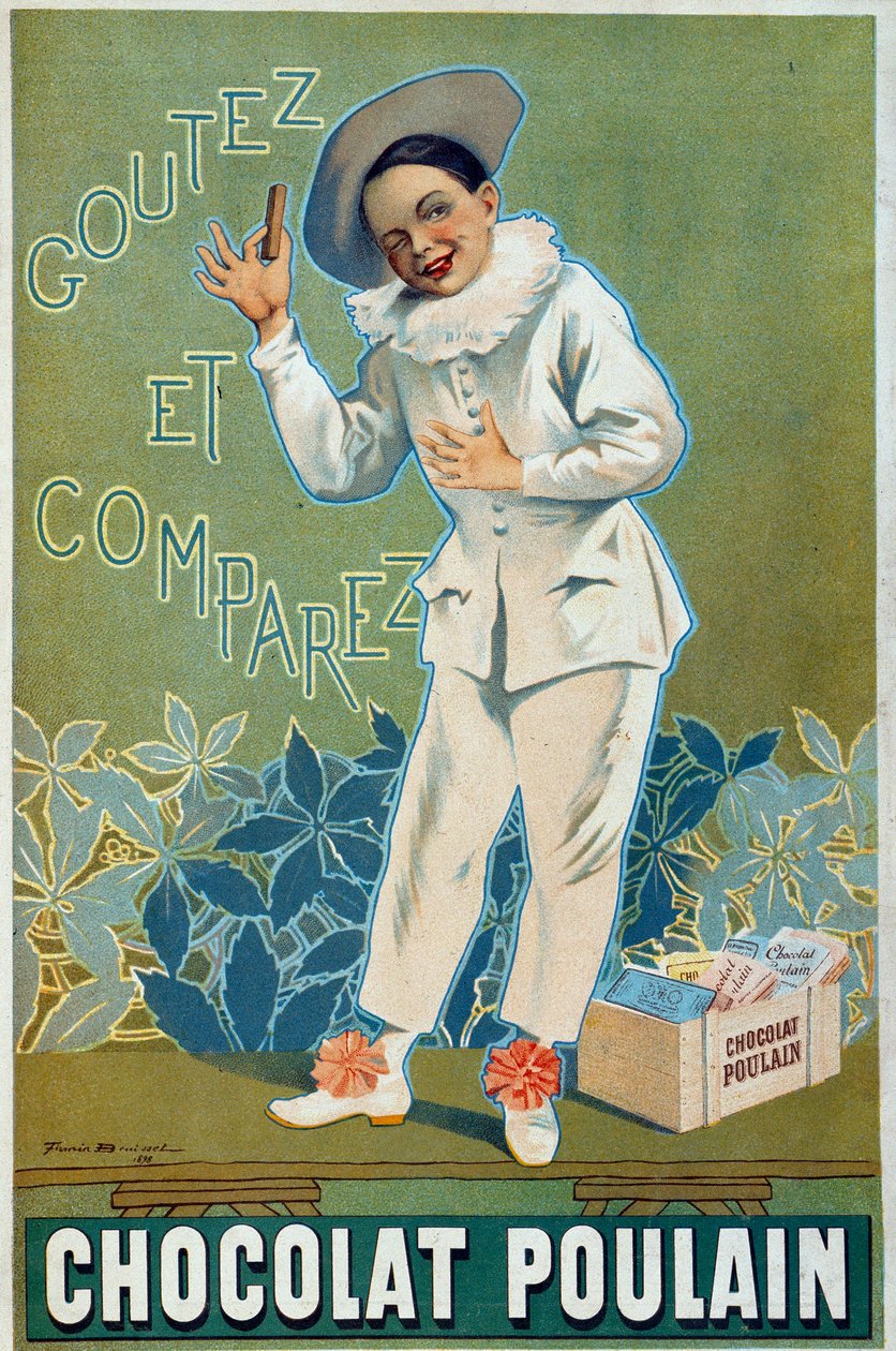Cartel publicitario de Firmin Etienne Bruisset (1859-1925) para el Chocolat Poulain 