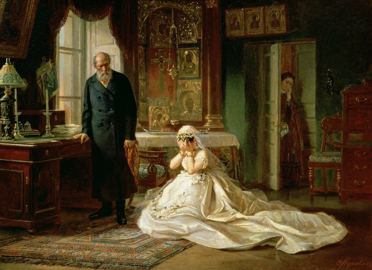 En el Altar, 1870s de Firs Sergeevich Zhuravlev