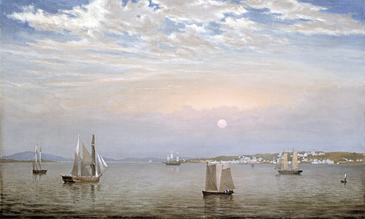 Puerto y ciudad de Castine, 1851 de Fitz Henry Lane