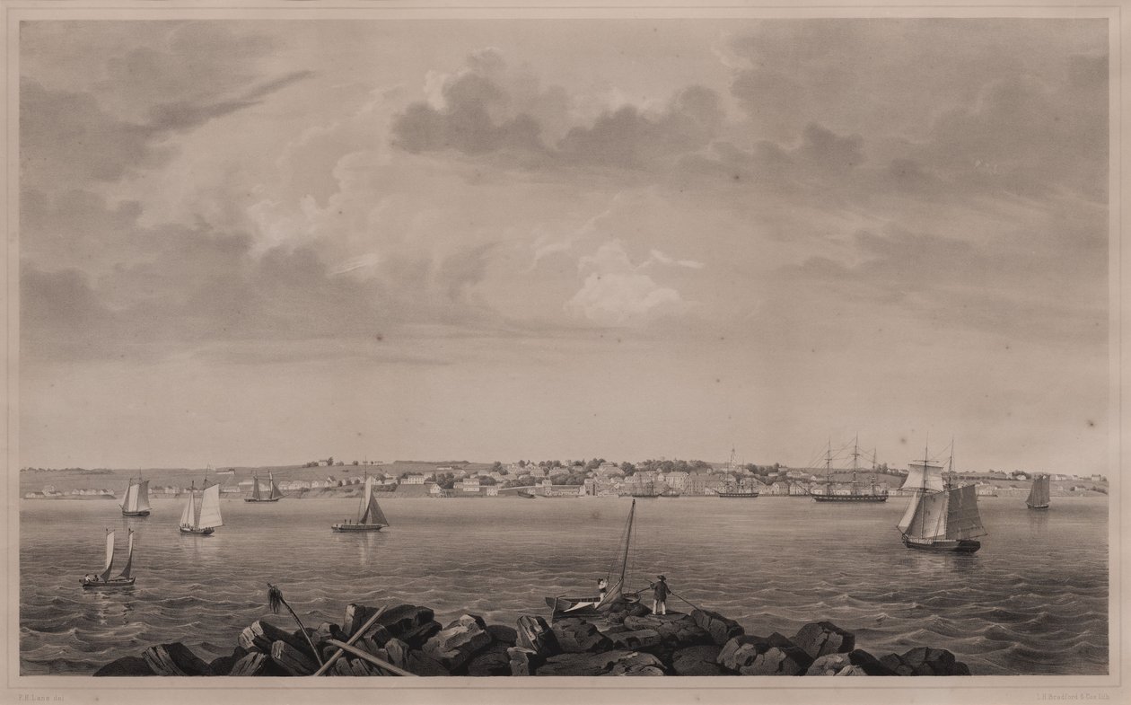 Castine, desde Hospital Island de Fitz Henry Lane