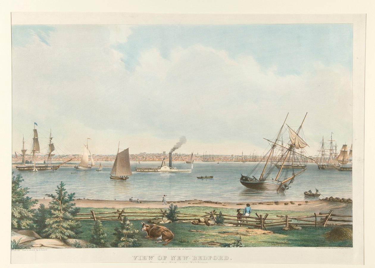 Vista de New Bedford. / Desde el fuerte cerca de Fairhaven de Fitz Henry Lane