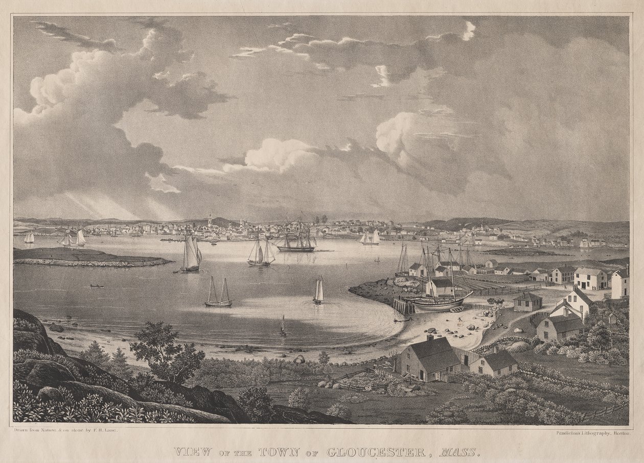 Vista de la ciudad de Gloucester, Mass. de Fitz Henry Lane