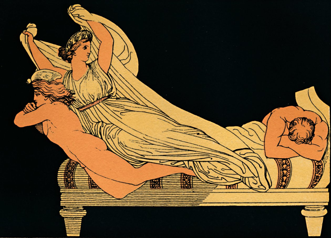 La alegría vacía que habita en los sueños de la noche, 1880 de Flaxman