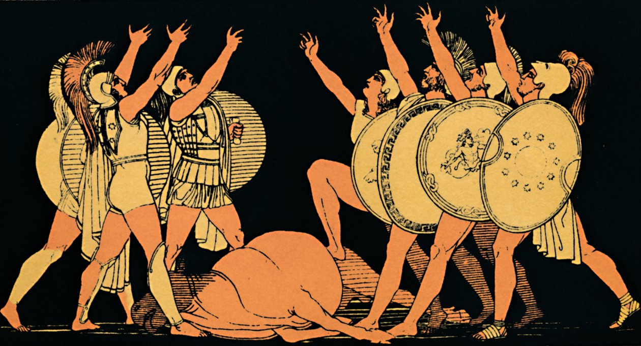 El juramento de los siete jefes, 1880 de Flaxman