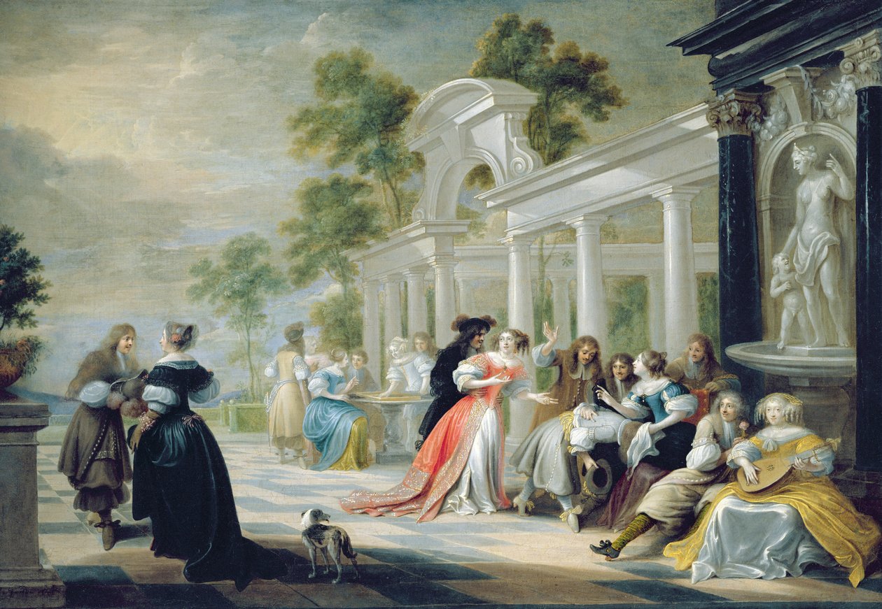 Escena de jardín genérica, 1600 de Flemish School