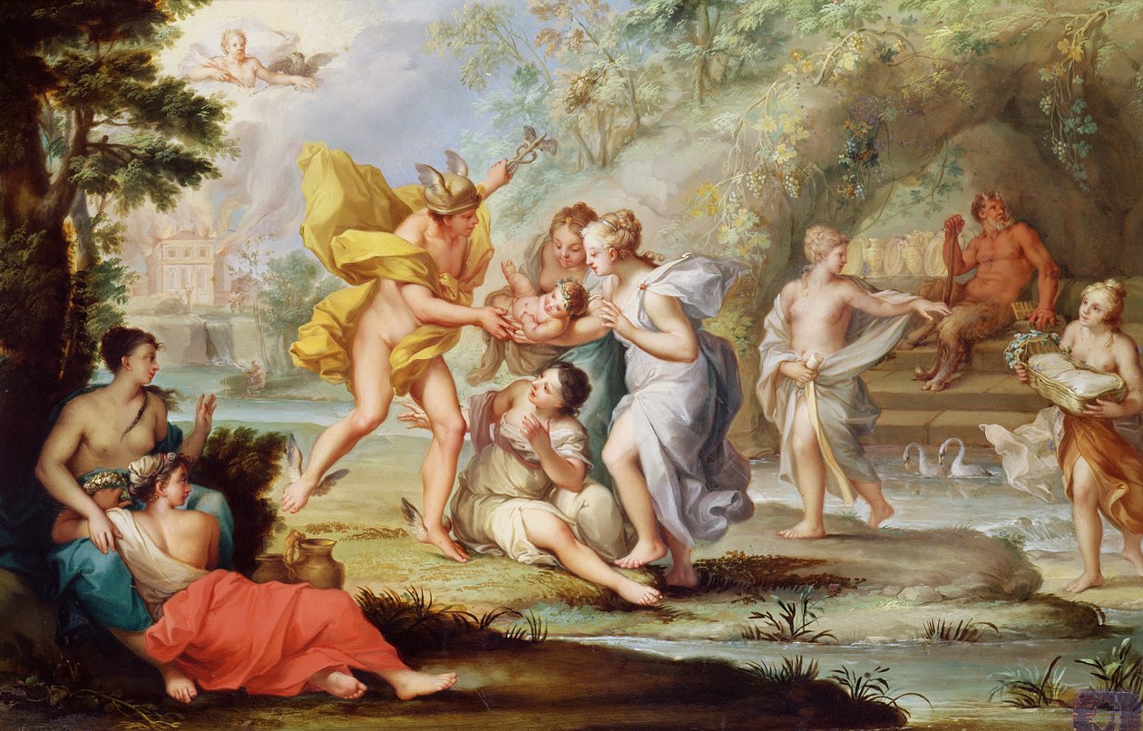 El nacimiento de Baco de Flemish School