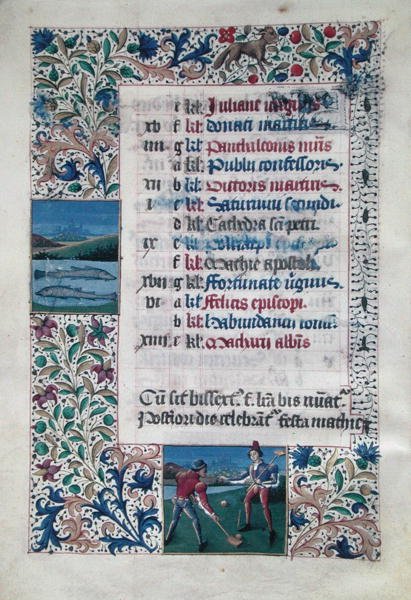 V 25-3 fol.2v El mes de febrero de Flemish School