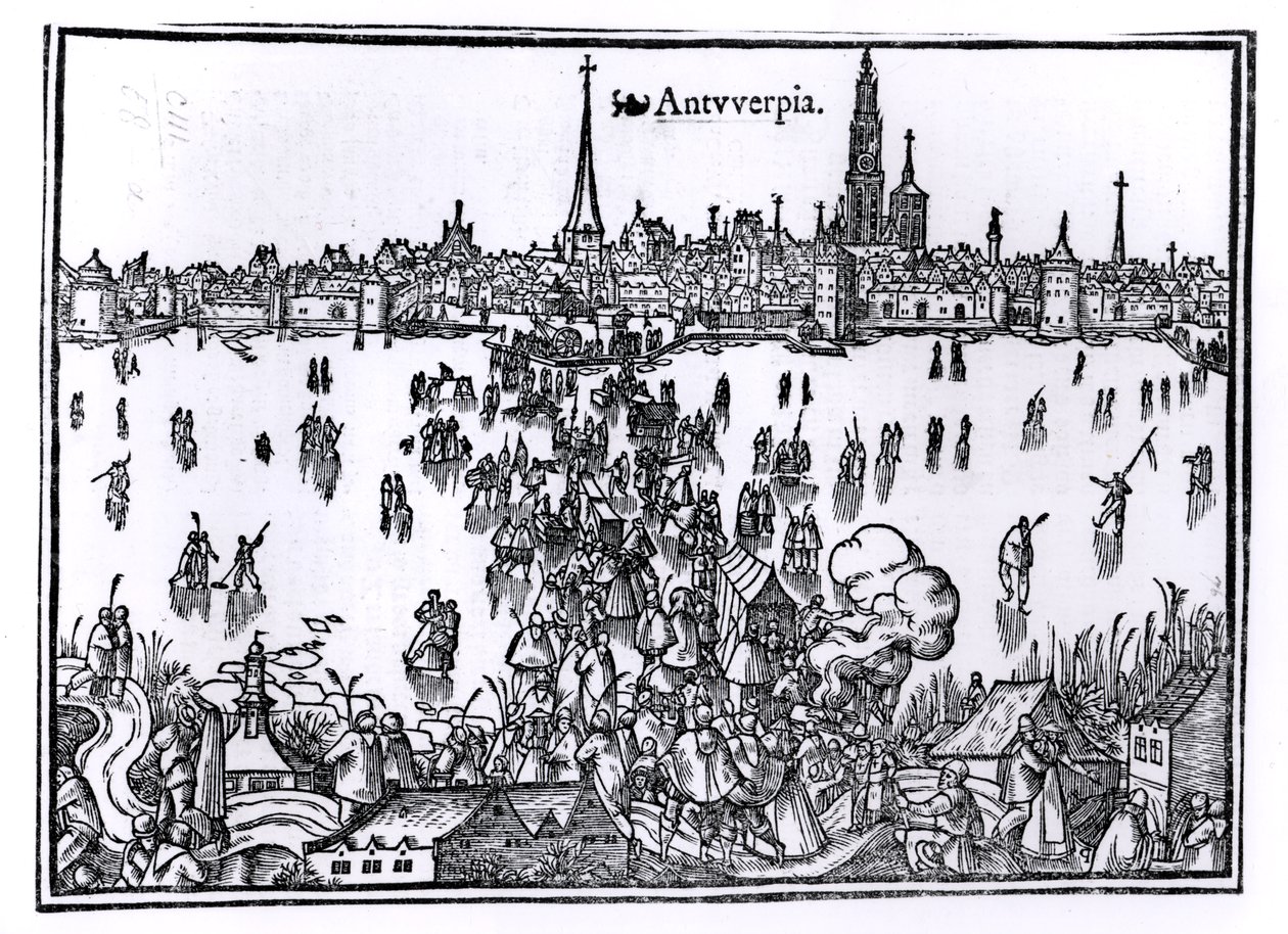 Vista de Amberes de Flemish School