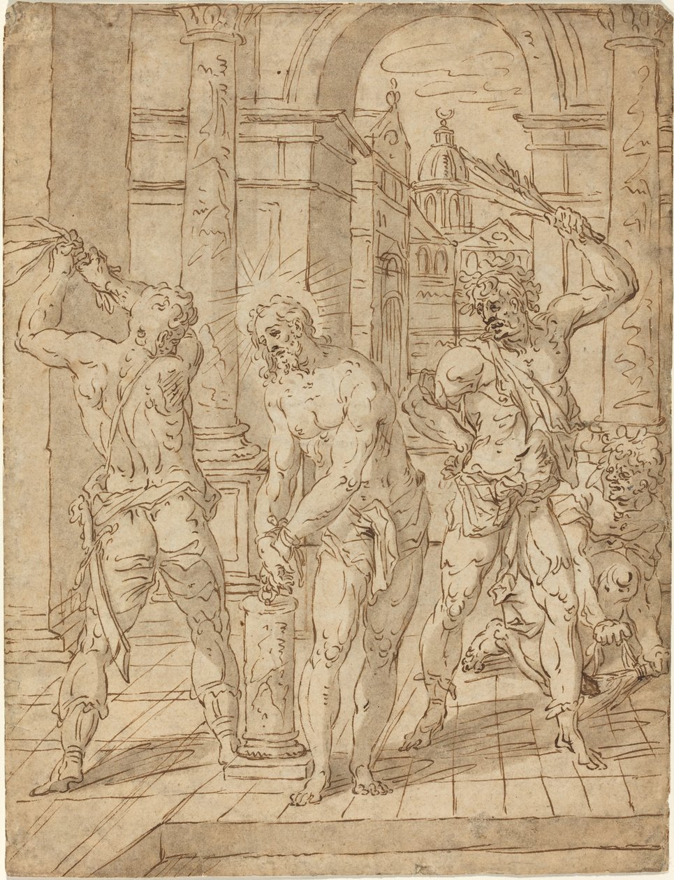 La flagelación de Cristo de Flemish 17th Century after Hendrik de Clerck