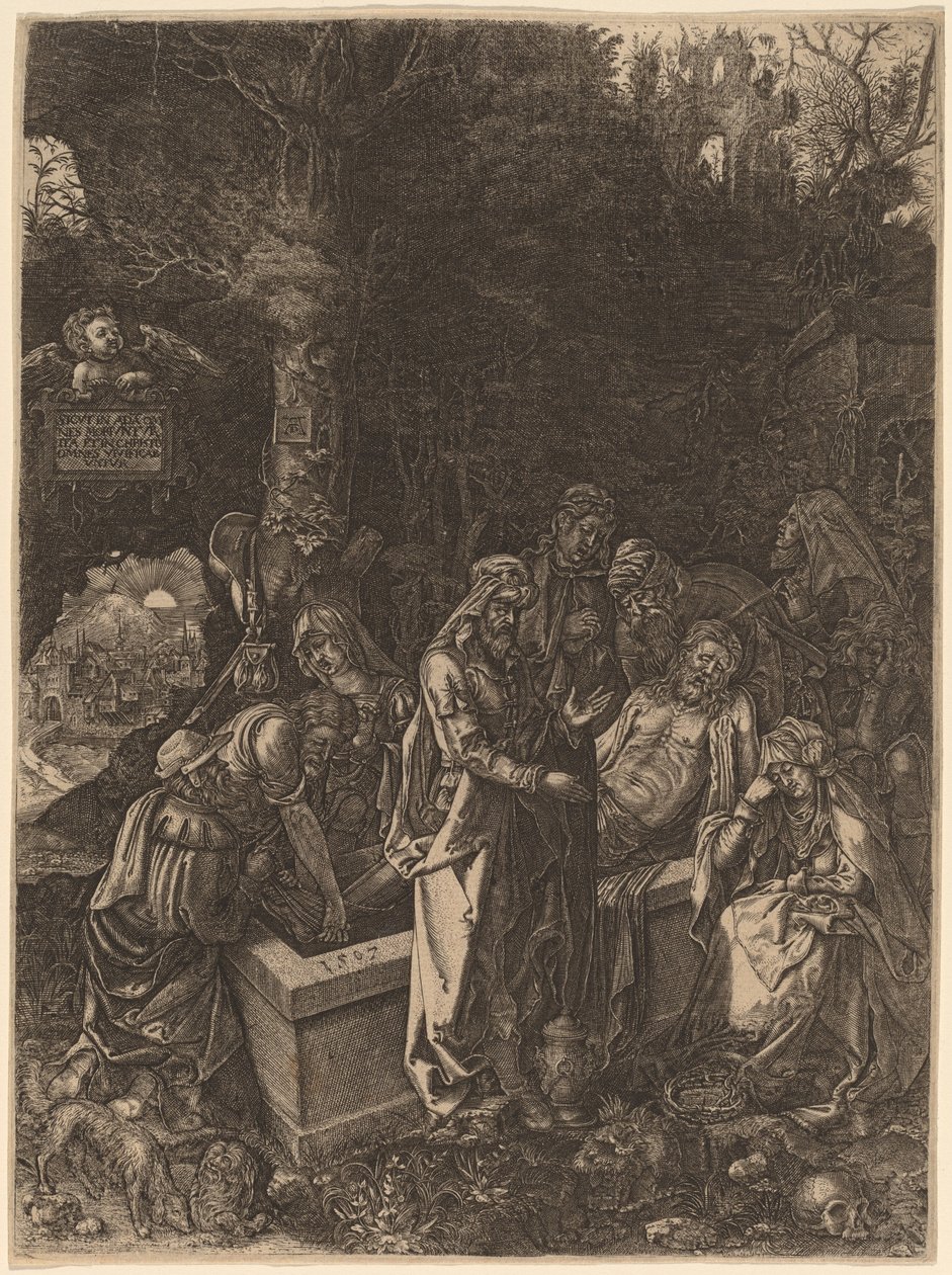 El entierro de Flemish 17th Century, style of Albrecht Dürer