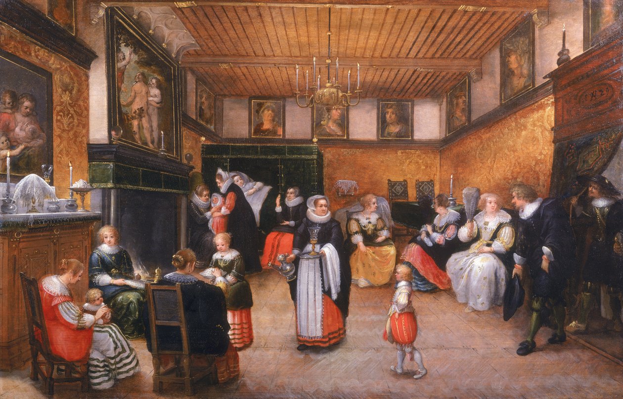 Una fiesta de bautizo, 1629 de Flemish School