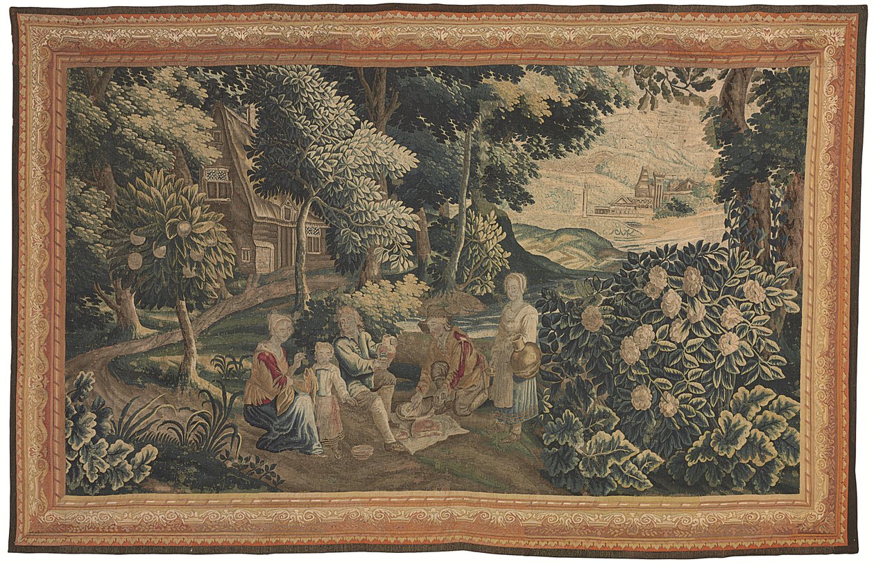Un tapiz pastoral flamenco, principios del siglo XVIII (textil) de Flemish School