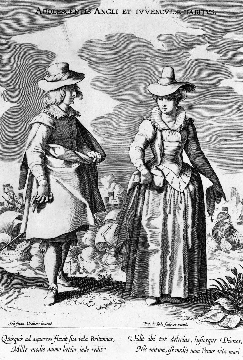 Adoloscentis Angli, tomado de Habitus Vararium Gentium Ornatus, hecho por Peiter de Jode I después de Sebastiaan Vranck, 1600-1634 de Flemish School