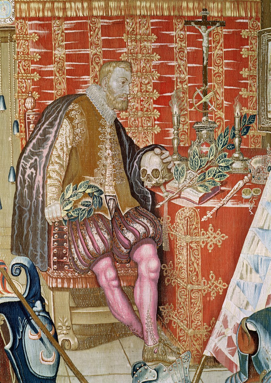 Carlos V (1500-58) del Tapiz de Carlos Quinto, c.1630-40 (detalle) de Flemish School