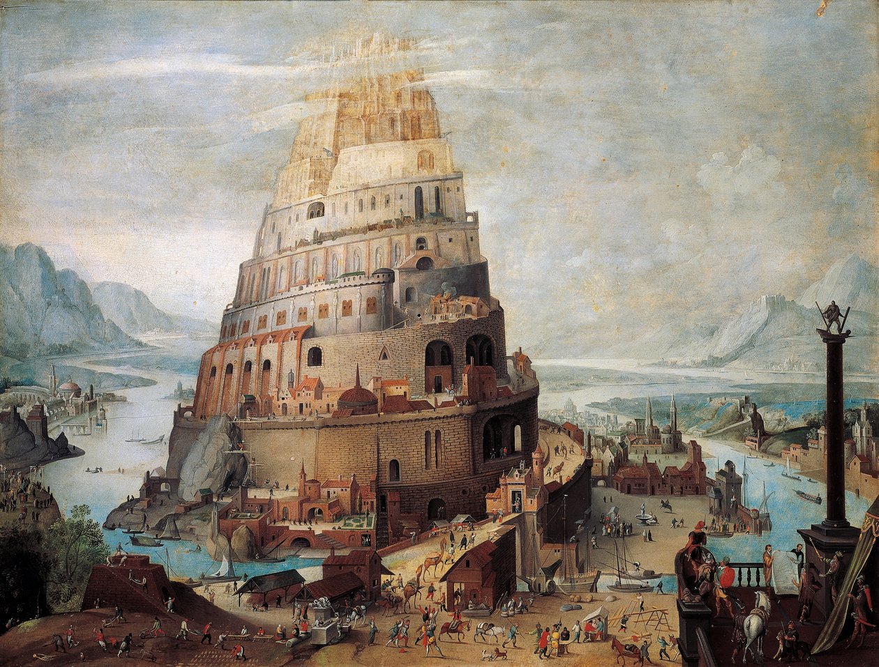 Construcción de la Torre de Babel de Flemish School