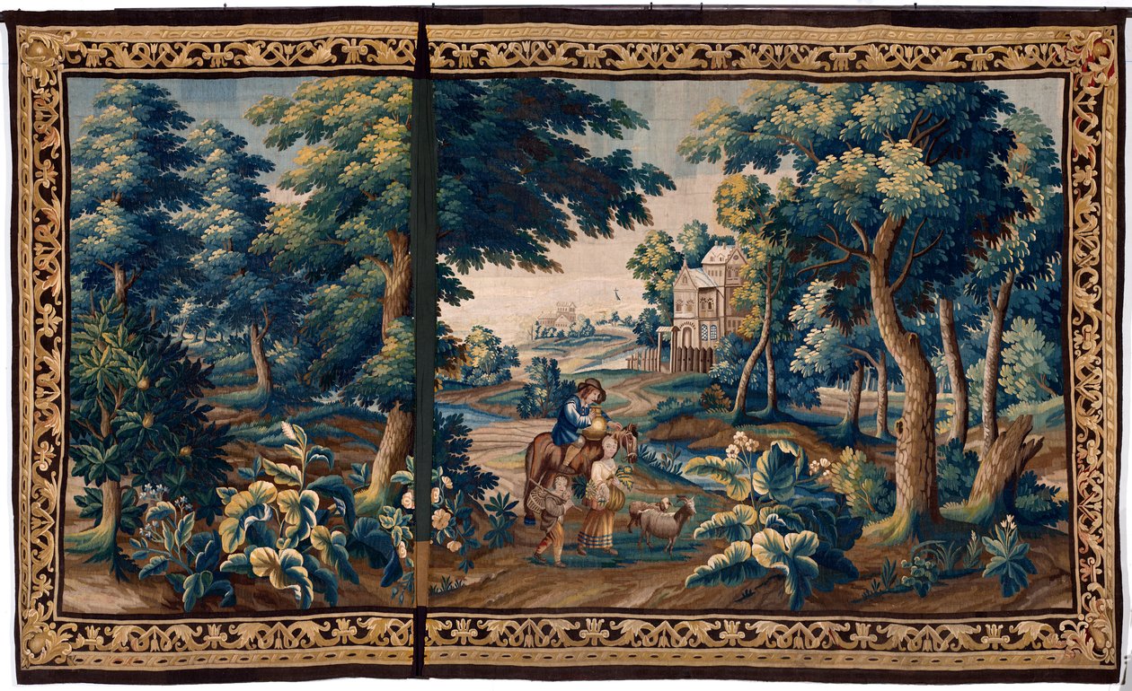 Tapiz flamenco. Fin del siglo XVII. Propiedad de la iglesia Sint-Walburgakerk Oudenaarde (Dekenij van de Sint-Walburga). de Flemish School