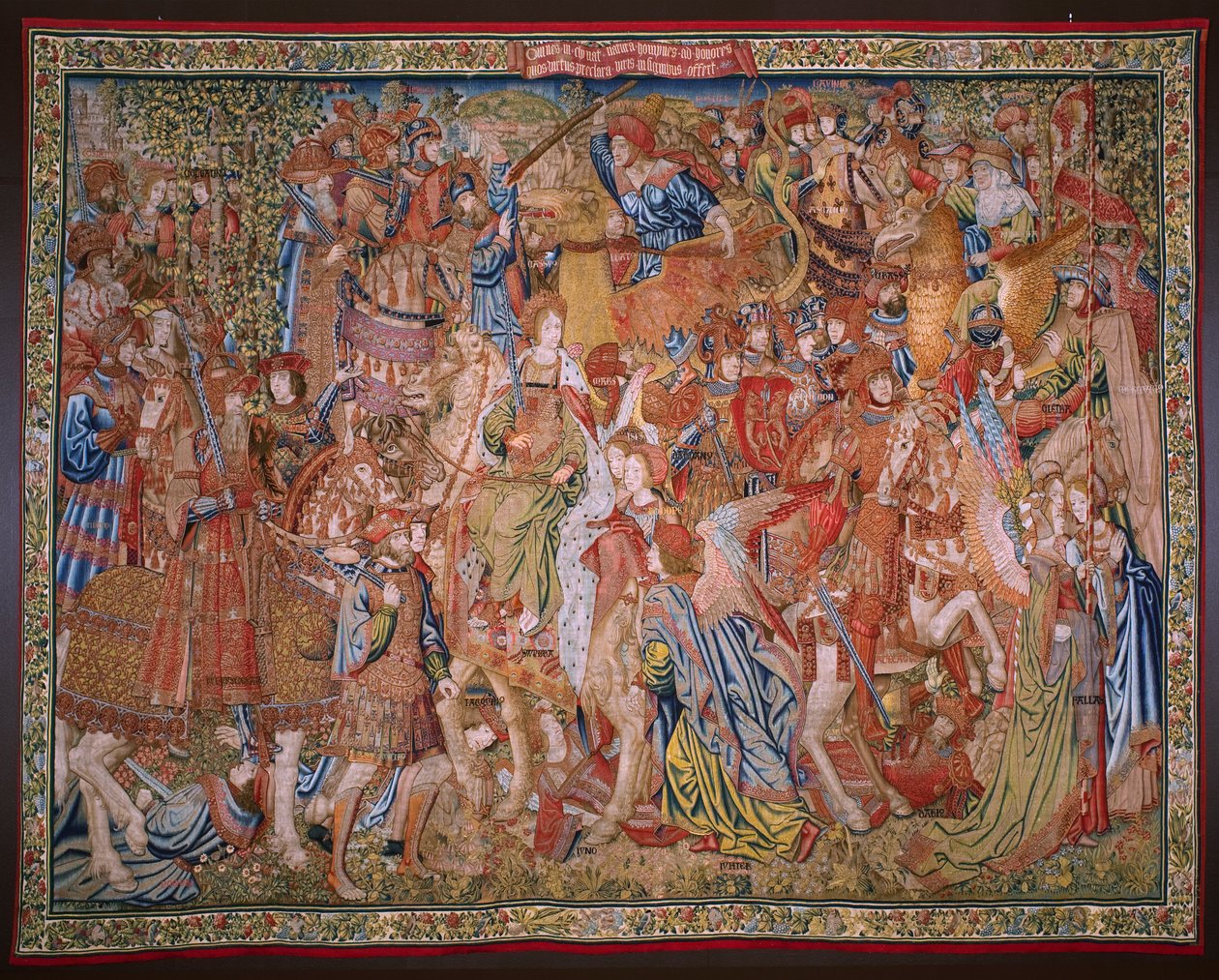 Flemish tapestry. Series Moralities: The virtue of the honours (De deugd van de Honores, La Virtud de los honores). Ca 1520. de Flemish School
