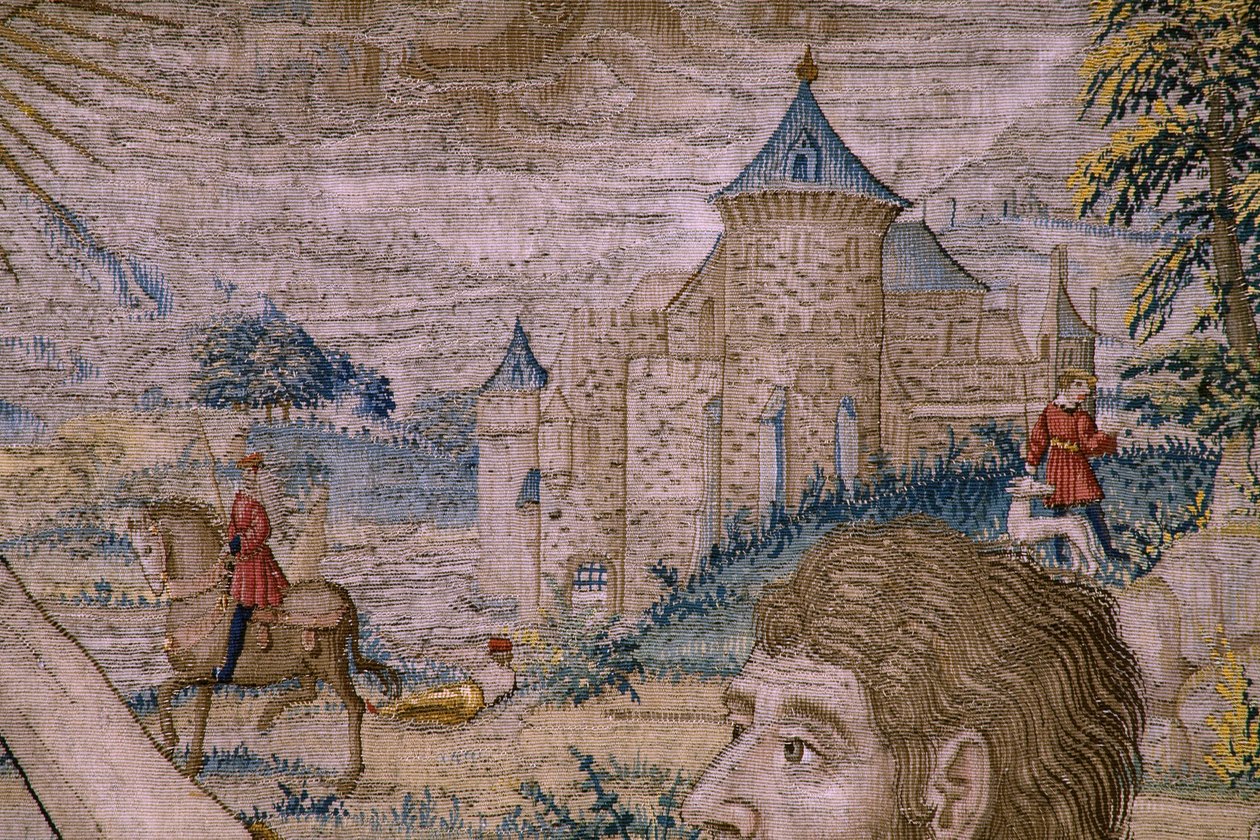 Tapiz flamenco. Serie La Historia de San Juan Bautista: El Bautismo de Cristo (Het doopsel van Christus). Taller de Bruselas. 1515-1520. de Flemish School