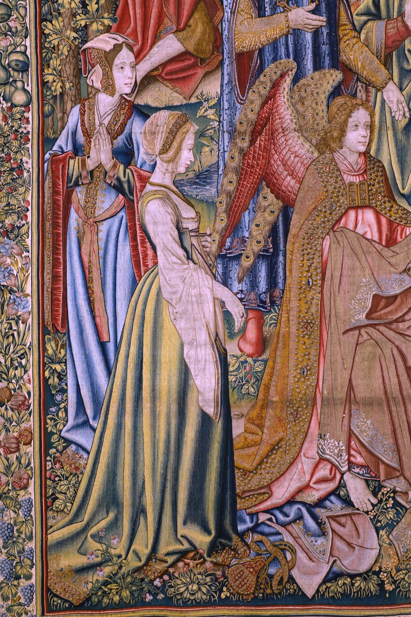 Tapiz flamenco. Serie La Historia de San Juan Bautista: El Bautismo de Cristo (Het doopsel van Christus). Taller de Bruselas. 1515-1520. de Flemish School
