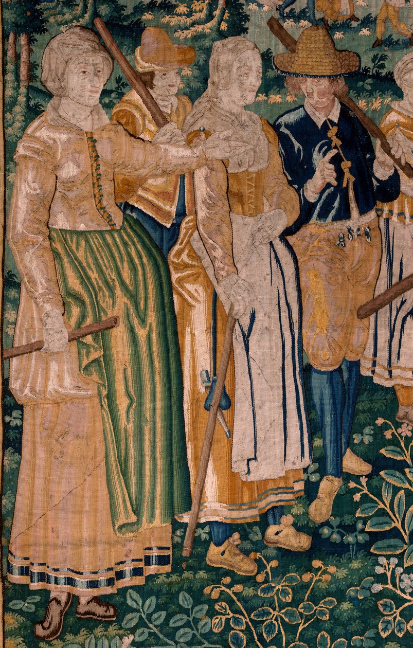 Tapiz flamenco. El juego del ganso. Taller de Oudenaarde. 341x395cm. Inv (83058)-7/0008. Siglo XVII. de Flemish School